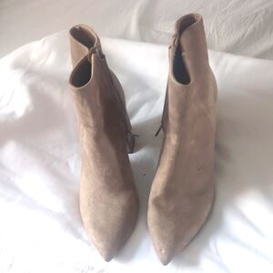 Calvin Klein Tan Suede Ankle Booties | Women's Size 9
